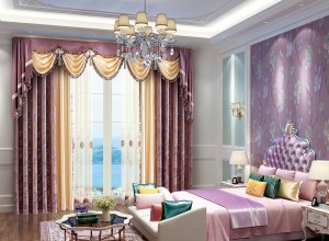 伊莎莱窗帘卧室装修图片，欧式窗帘效果图