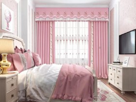 七特丽窗帘之浪漫粉红系列产品装修效果图