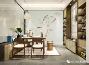绣江南艺术墙布新中式风格装修效果图